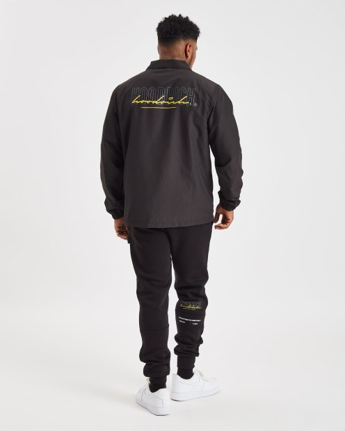 Chaqueta De Mezcla Og Con Capuchanegro Intenso/puerta De Hierro/amarillo