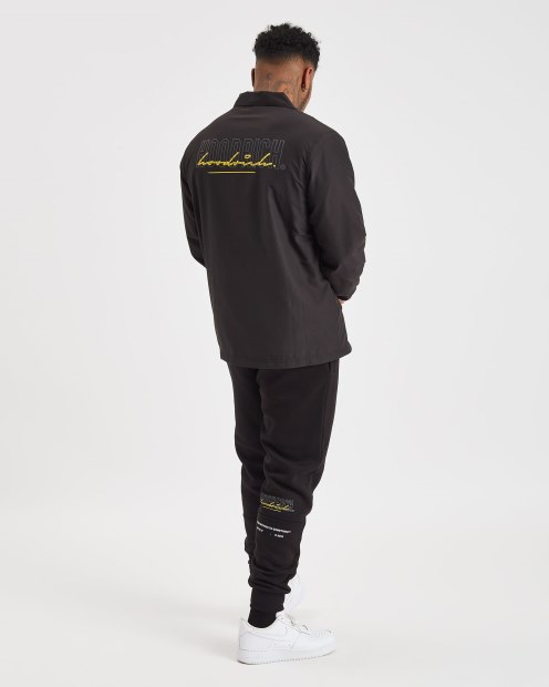 Chaqueta De Mezcla Og Con Capuchanegro Intenso/puerta De Hierro/amarillo