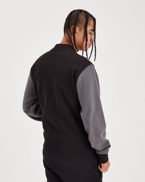 Chaqueta Universitaria Hoodrich Black/Iron Gate/reflectante Og Pacific