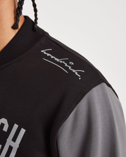 Chaqueta Universitaria Hoodrich Black/Iron Gate/reflectante Og Pacific