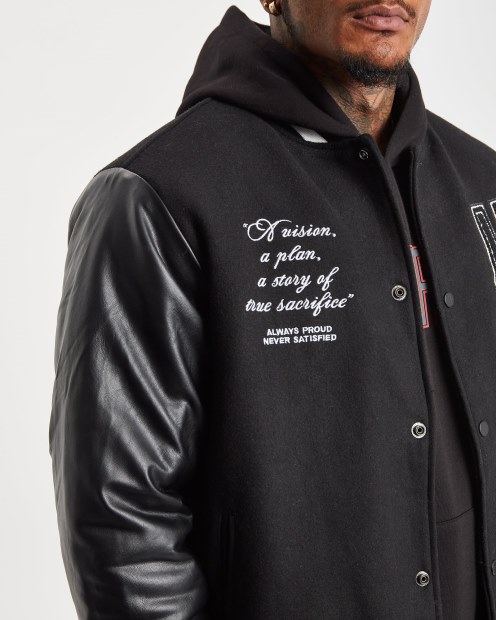 Chaqueta Hoodrich Og Varsity Negro/blanco