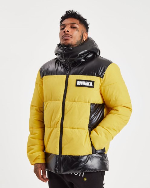 Chaqueta Amarilla/negra Con Capucha Rich Og Clique