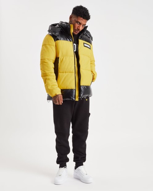 Chaqueta Amarilla/negra Con Capucha Rich Og Clique