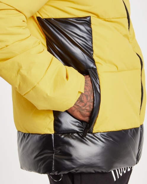 Chaqueta Amarilla/negra Con Capucha Rich Og Clique