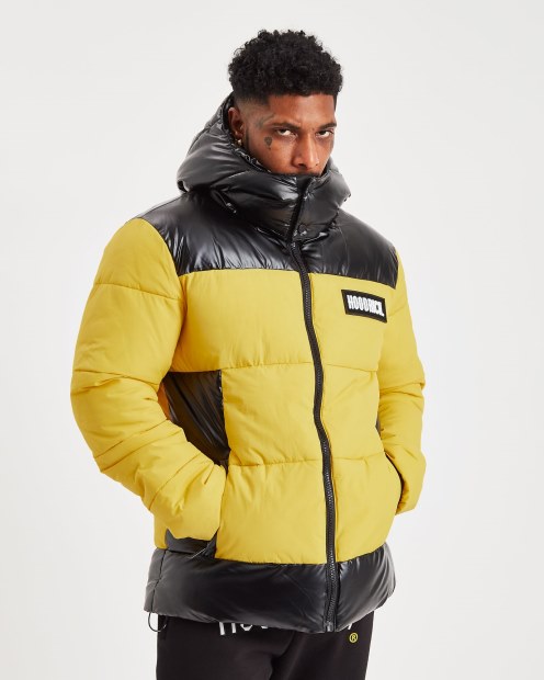 Chaqueta Amarilla/negra Con Capucha Rich Og Clique