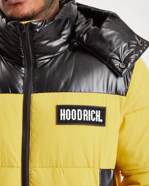 Chaqueta Amarilla/negra Con Capucha Rich Og Clique