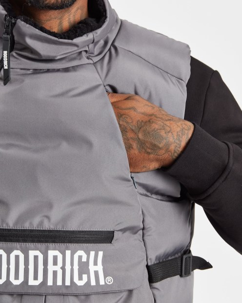 Chaleco Hoodrich Iron Gate/blanco Og Astro