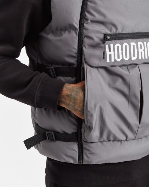 Chaleco Hoodrich Iron Gate/blanco Og Astro