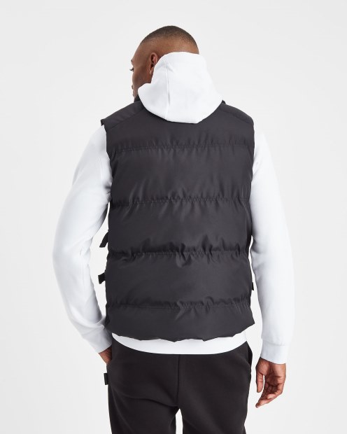 Chaleco Negro/blanco Con Capucha Rich OG Carbon