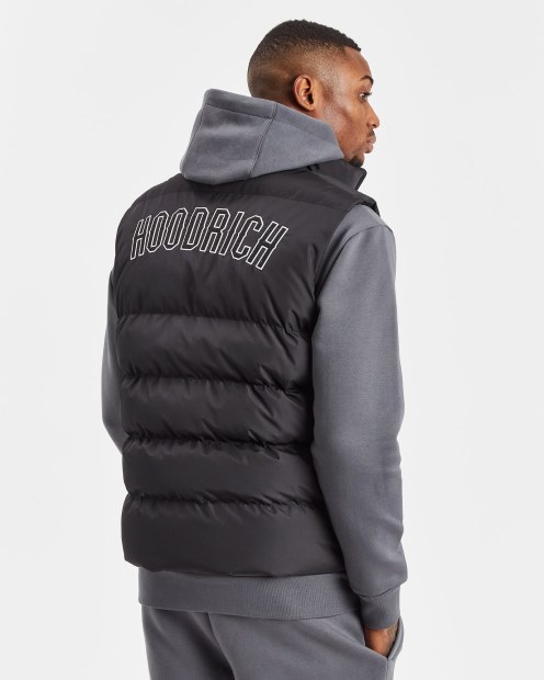 Negro/blanco (reposición) Og Stack Gilet Hoodrich