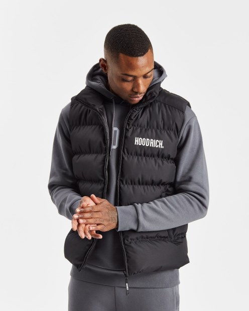 Negro/blanco (reposición) Og Stack Gilet Hoodrich