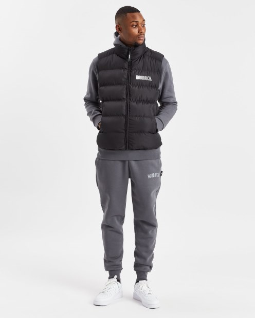 Negro/blanco (reposición) Og Stack Gilet Hoodrich