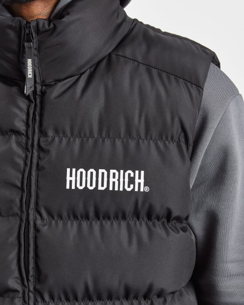 Negro/blanco (reposición) Og Stack Gilet Hoodrich