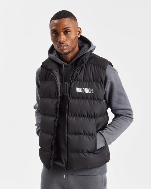 Negro/blanco (reposición) Og Stack Gilet Hoodrich