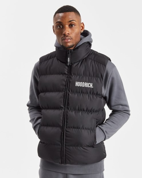 Negro/blanco (reposición) Og Stack Gilet Hoodrich