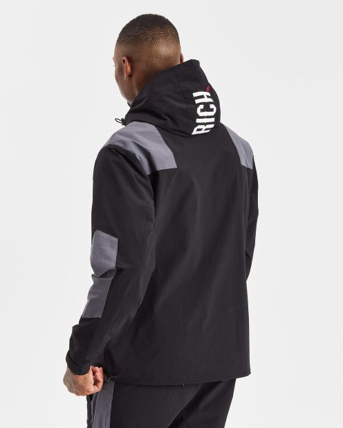Og Armadura Chaqueta Hoodrich Negro/puerta De Hierro/blanco