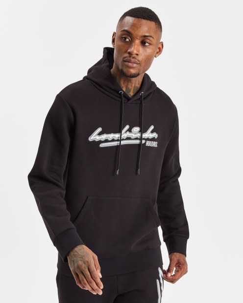 Sudadera Negra/blanca/reflejante Con Capucharich Og Ink