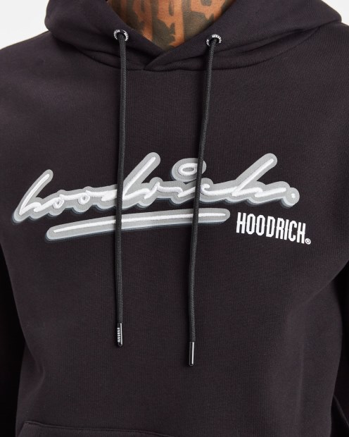 Sudadera Negra/blanca/reflejante Con Capucharich Og Ink