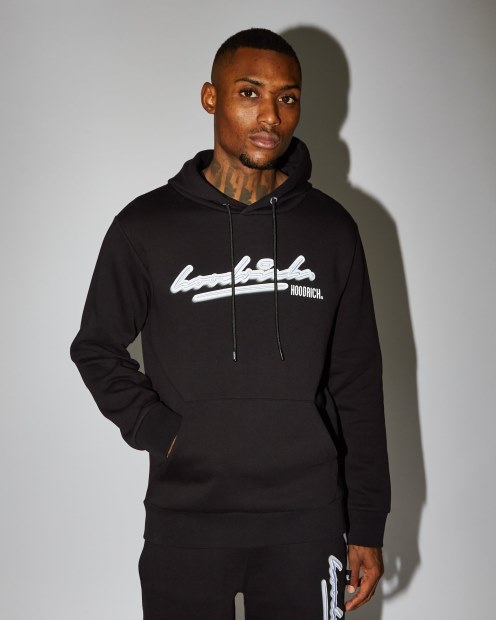 Sudadera Negra/blanca/reflejante Con Capucharich Og Ink