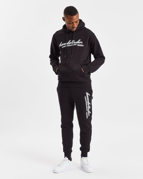 Sudadera Negra/blanca/reflejante Con Capucharich Og Ink