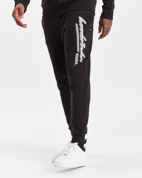 Joggers Negros/blancos/tinta Reflectante Og Hoodrich