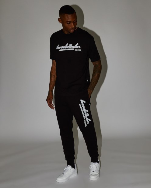 Joggers Negros/blancos/tinta Reflectante Og Hoodrich