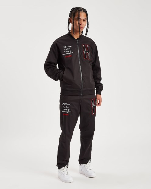 Pantalones Og Pulse Hoodrich Negro/blanco/lychee