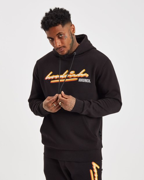 Hoodrich Sudadera Con Capucha Negra/blanca/amarilla Og Ink