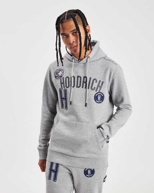 Hoodrich Sudadera Con Capucha Gris Jaspeado/azul Og Pacific