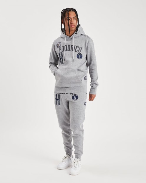 Hoodrich Sudadera Con Capucha Gris Jaspeado/azul Og Pacific