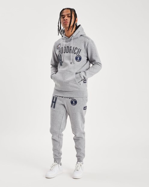 Hoodrich Sudadera Con Capucha Gris Jaspeado/azul Og Pacific