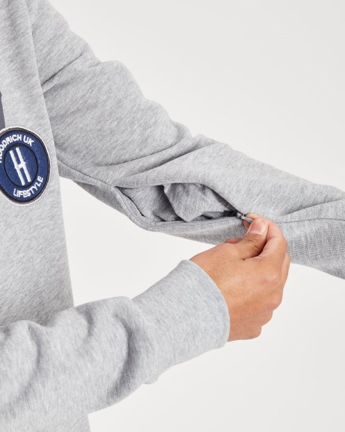 Hoodrich Sudadera Con Capucha Gris Jaspeado/azul Og Pacific