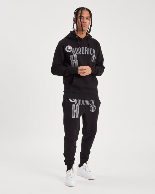 Joggers Negros/reflectantes Og Pacific Hoodrich