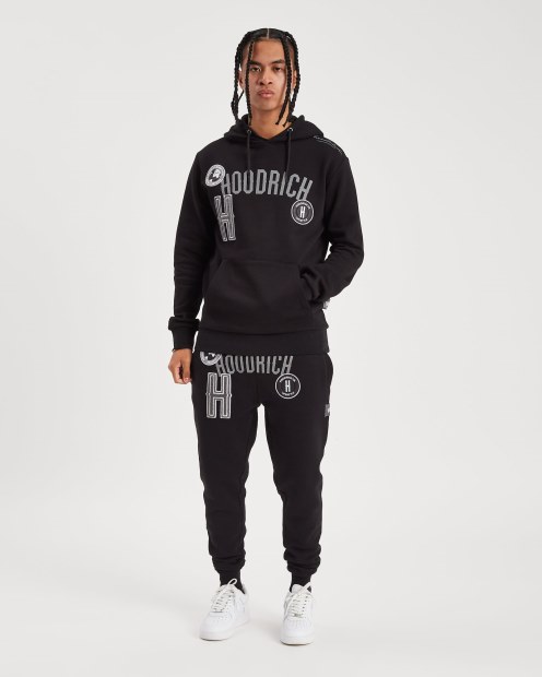Joggers Negros/reflectantes Og Pacific Hoodrich