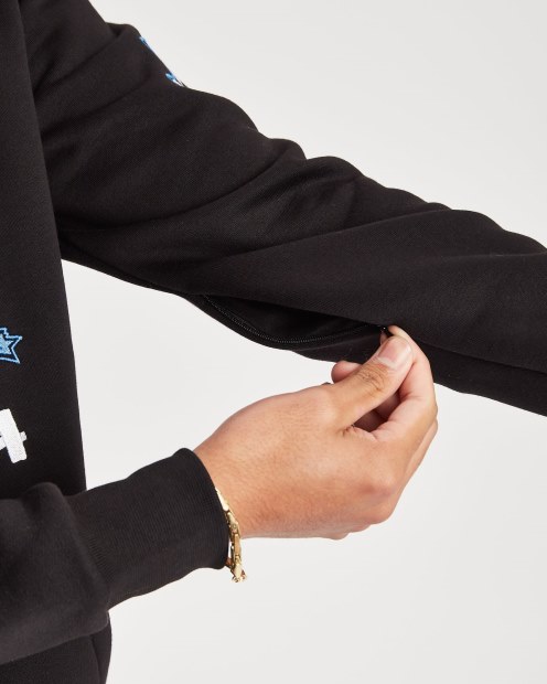 Sudadera Con Capucha Og Stadium Hoodrich Negro/blanco/azul (pedido Por Adelantado)