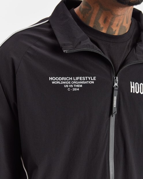 Chaqueta Deportiva Hoodrich Negra/reflectante Og Reflector