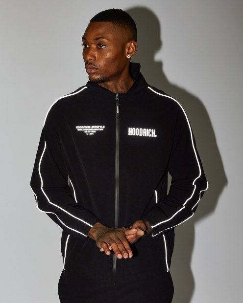 Chaqueta Deportiva Hoodrich Negra/reflectante Og Reflector