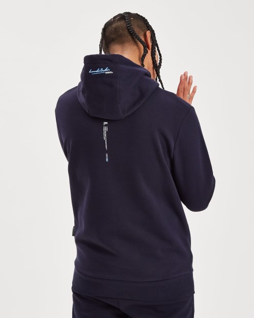 Sudadera Con Capucha Rich Og Ink Azul Marino/blanco/azul Celeste