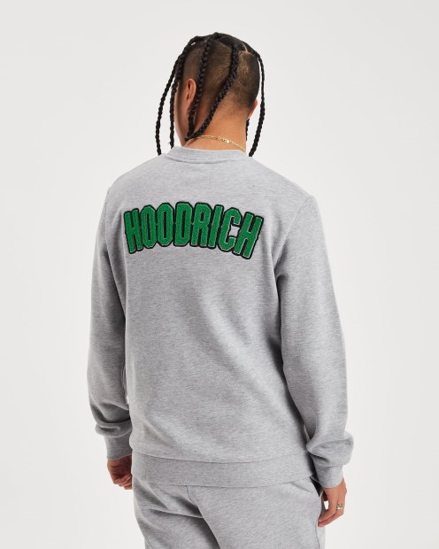 Sudadera Con Capucha Og Pulserich Gris Jaspeado/blanco/verde/negro