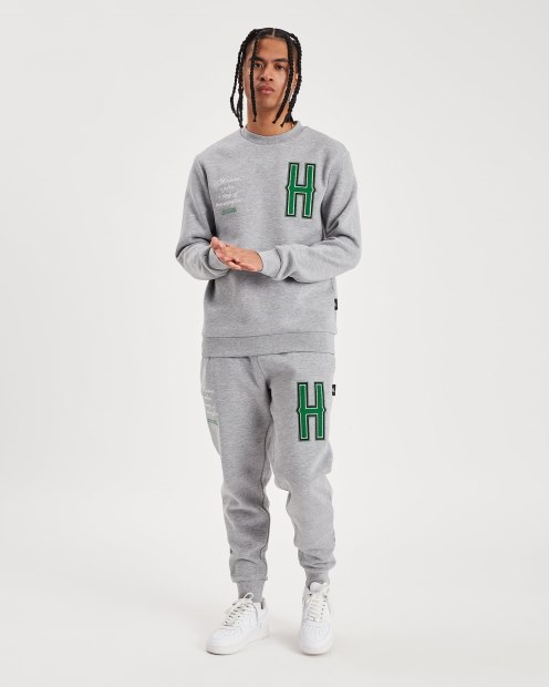 Sudadera Con Capucha Og Pulserich Gris Jaspeado/blanco/verde/negro