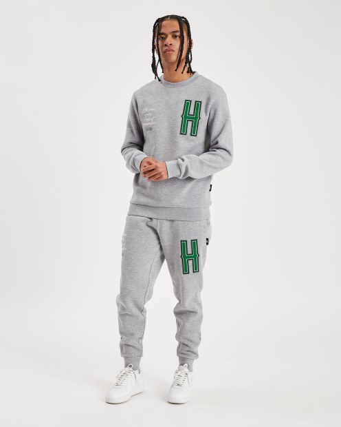 Sudadera Con Capucha Og Pulserich Gris Jaspeado/blanco/verde/negro