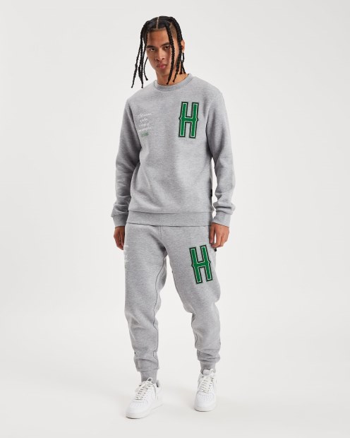Sudadera Con Capucha Og Pulserich Gris Jaspeado/blanco/verde/negro