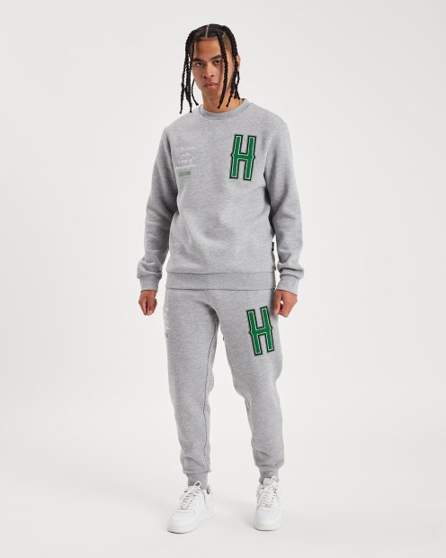 Joggers Og Pulse Gris Jaspeado/blanco/verde/negro Hoodrich