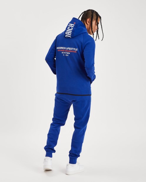 Hoodrich Sudadera Con Capucha Y Cremallera Completa Sodalite Azul/blanco/fiesta Og