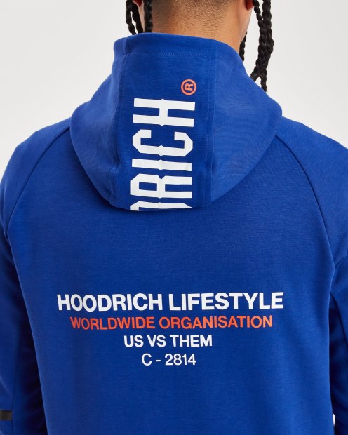 Hoodrich Sudadera Con Capucha Y Cremallera Completa Sodalite Azul/blanco/fiesta Og