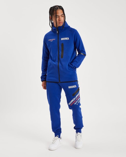 Hoodrich Sudadera Con Capucha Y Cremallera Completa Sodalite Azul/blanco/fiesta Og