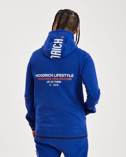Hoodrich Sudadera Con Capucha Y Cremallera Completa Sodalite Azul/blanco/fiesta Og