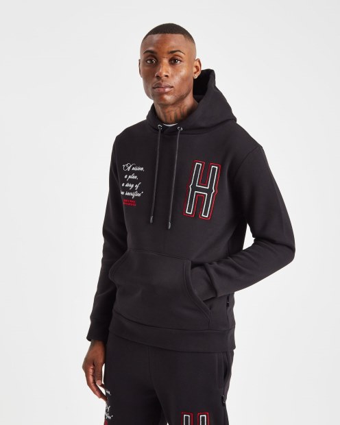Sudadera Con Capucha Negra/blanca/rojarich Og Pulse