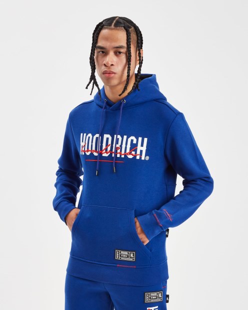 Sudadera Con Capucha Og Blend Hoodrich Azul Sodalita/blanco/lychee