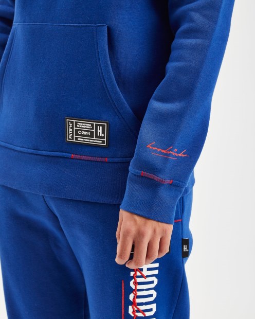 Sudadera Con Capucha Og Blend Hoodrich Azul Sodalita/blanco/lychee